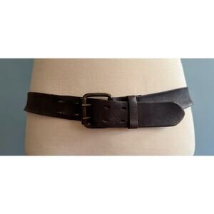 OLD NAVY Black Distressed Leather Belt Mens sz 36
